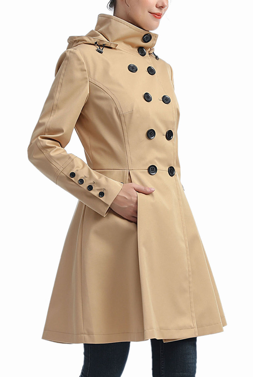 Kimi & Kai Women's Alena Waterproof Hooded Long Trench Coat