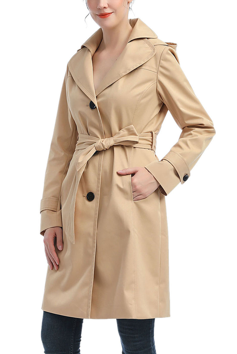 Kimi & Kai Women's Alena Waterproof Hooded Long Trench Coat