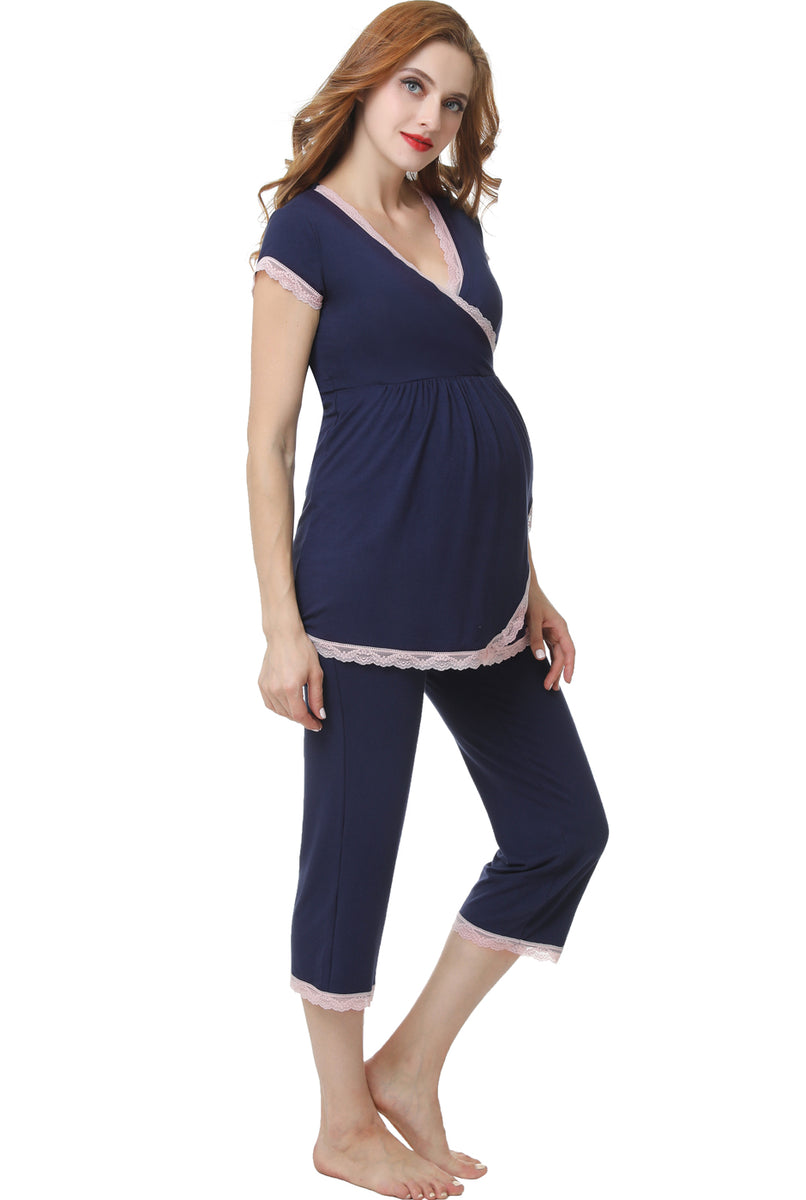 Women's Cindy Maternity & Nursing Pajamas Sleepwear Set