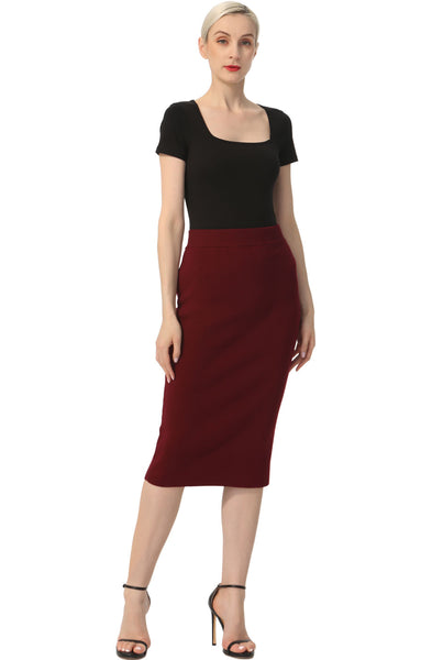 Kimi + Kai Women Knit Pencil Skirt