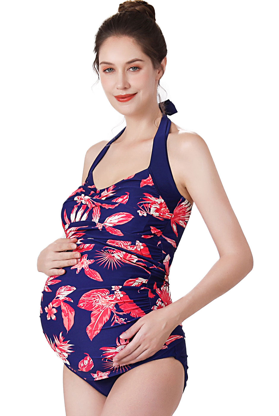 Maternity Swimwear Pregnancy Women One Piece Swimsuit Premama Backless  Bodysuit Solid Bathing Suit Plus Size Pregnant